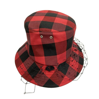 Dior Christian Dior Hat 58 Teddy-d Bob Hat 95tdd923g142 Red And Black Trotter