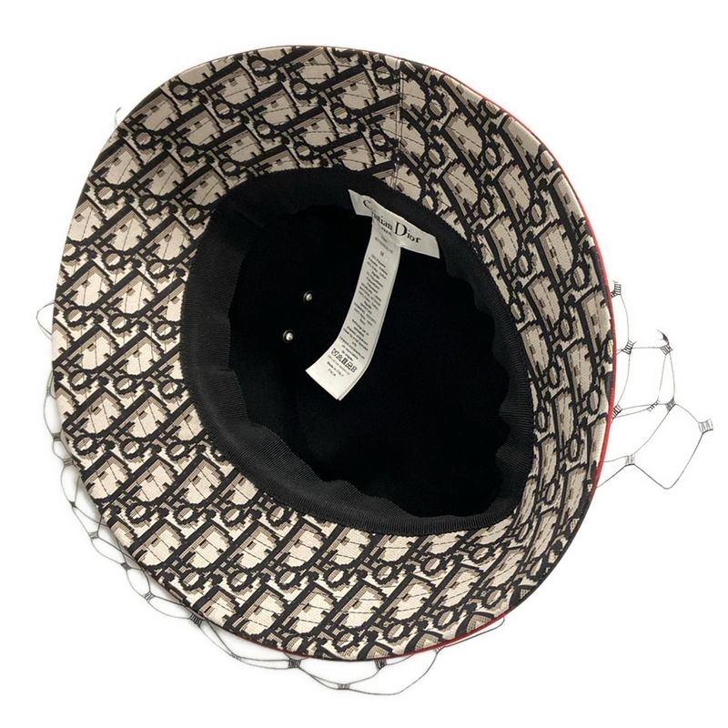 Dior Christian Dior Hat 58 Teddy-d Bob Hat 95tdd923g142 Red And Black Trotter