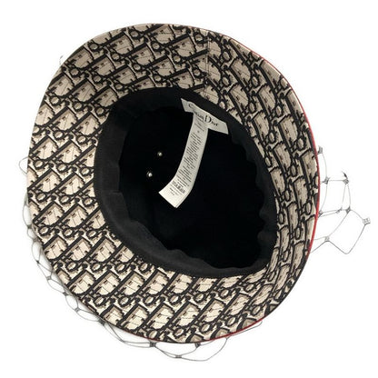 Dior Christian Dior Hat 58 Teddy-d Bob Hat 95tdd923g142 Red And Black Trotter