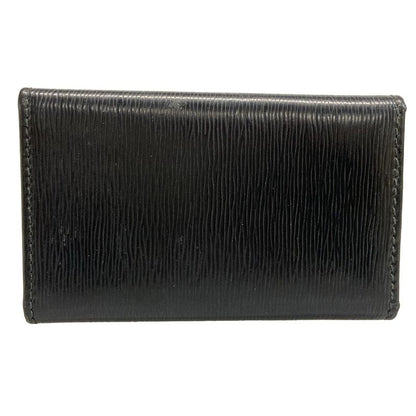 Prada Key Case - Black Shape Stamped Leather