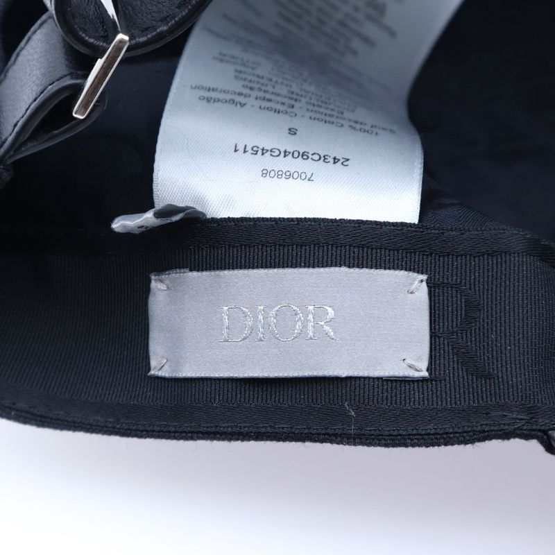 DIOR Front Embroidered Logo Baseball Cap Black 243c904g4511