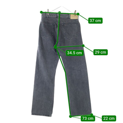 Celine M RE 002 Button Fly Black Denim Pants Jeans