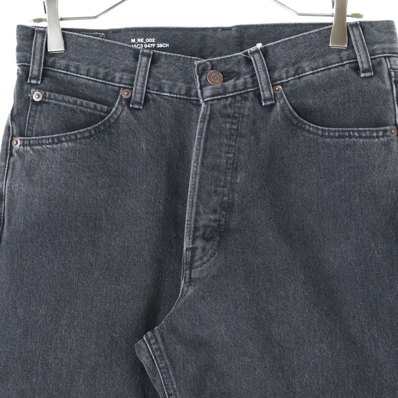 Celine M RE 002 Button Fly Black Denim Pants Jeans