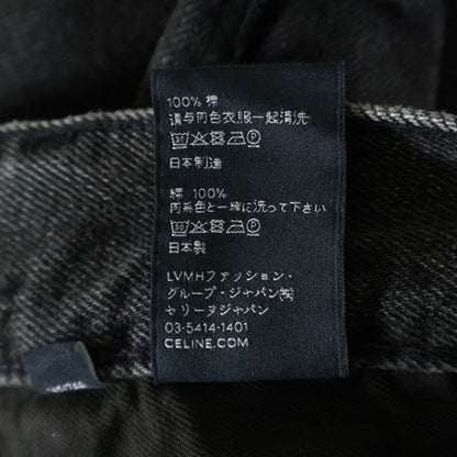 Celine M RE 002 Button Fly Black Denim Pants Jeans