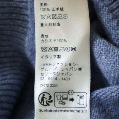 Celine V-neck Cashmere Knit Sweater Blue 3zd6207