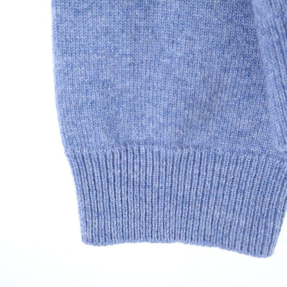 Celine V-neck Cashmere Knit Sweater Blue 3zd6207