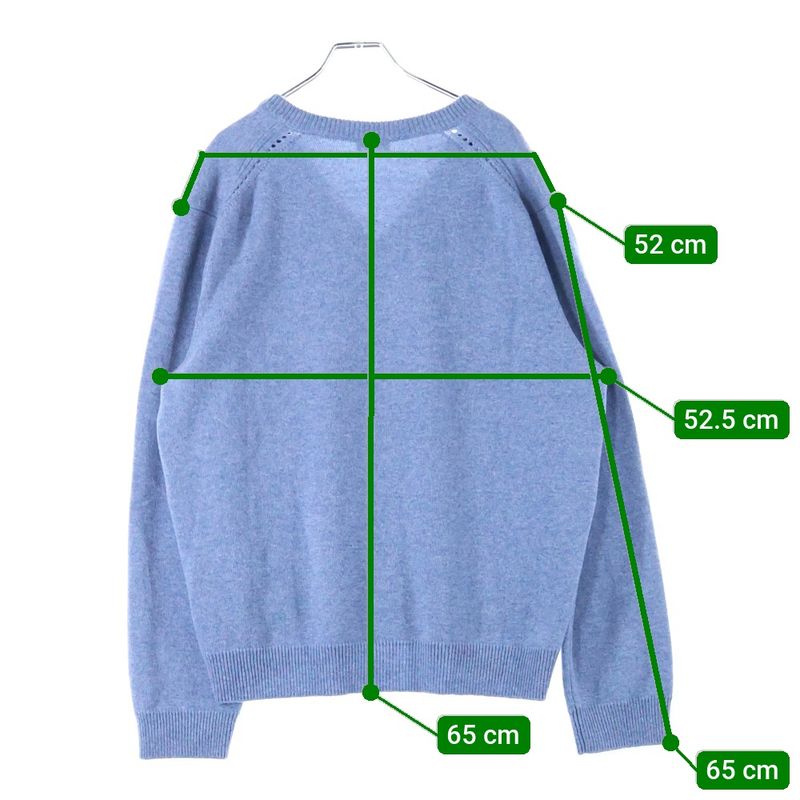 Celine V-neck Cashmere Knit Sweater Blue 3zd6207