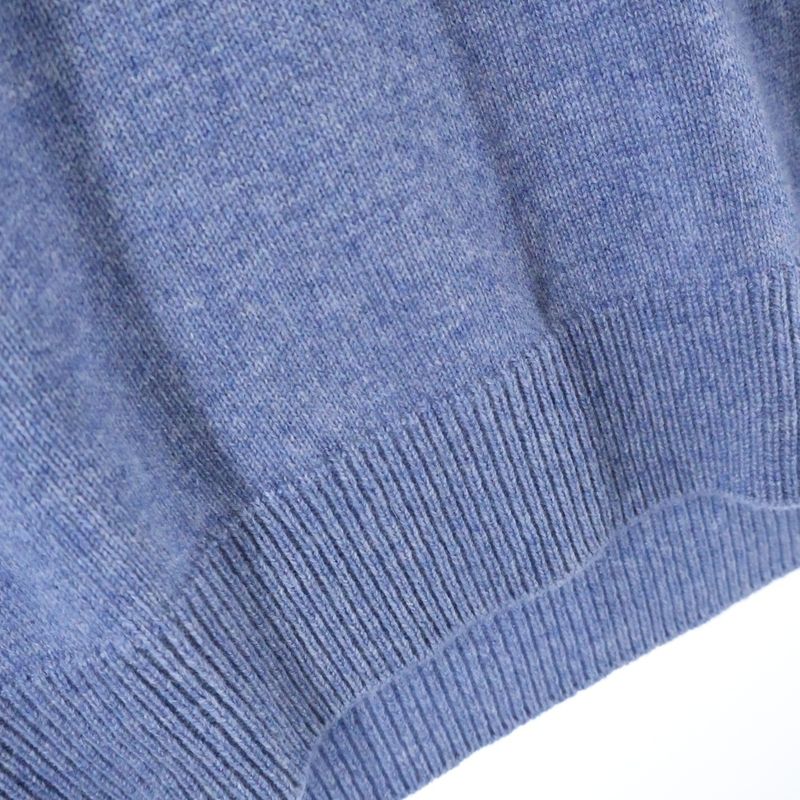 Celine V-neck Cashmere Knit Sweater Blue 3zd6207