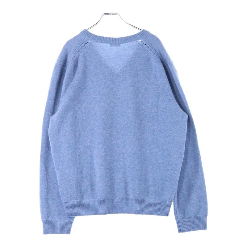 Celine V-neck Cashmere Knit Sweater Blue 3zd6207