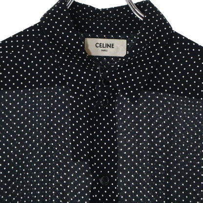 Celine Classic Shirt IN DOT Printed Viscose Dotted Classic Viscose Long Sleeve