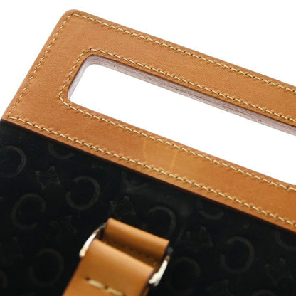 Celine C Macadam Crossbody Bag Waist Bag Black And Brown Suede And Leather