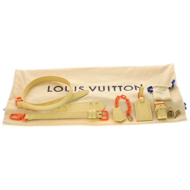 Louis Vuitton Keepall Bandouliere 50 Raffia Boston Bag M57419 Orange