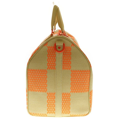 Louis Vuitton Keepall Bandouliere 50 Raffia Boston Bag M57419 Orange