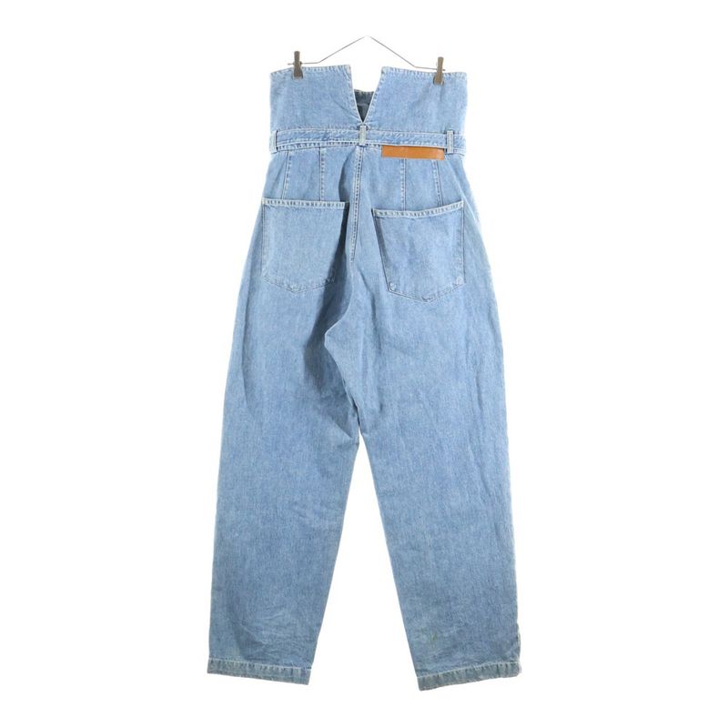 Loewe High Waisted Belted Wide Denim Pants Indigo H2282260ib