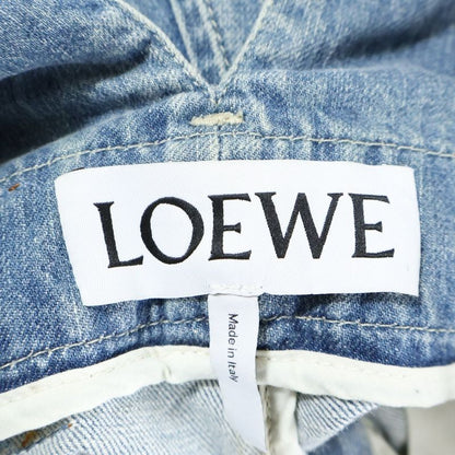 Loewe High Waisted Belted Wide Denim Pants Indigo H2282260ib