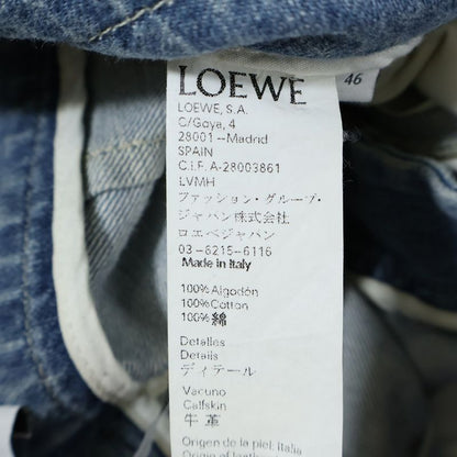 Loewe High Waisted Belted Wide Denim Pants Indigo H2282260ib