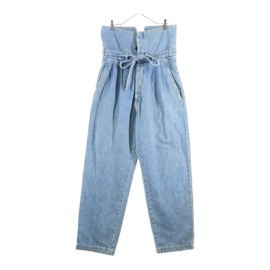 Loewe High Waisted Belted Wide Denim Pants Indigo H2282260ib