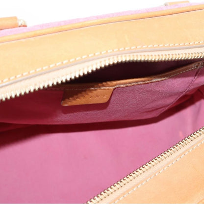 Celine C Macadam Suede Leather Handbag Pink