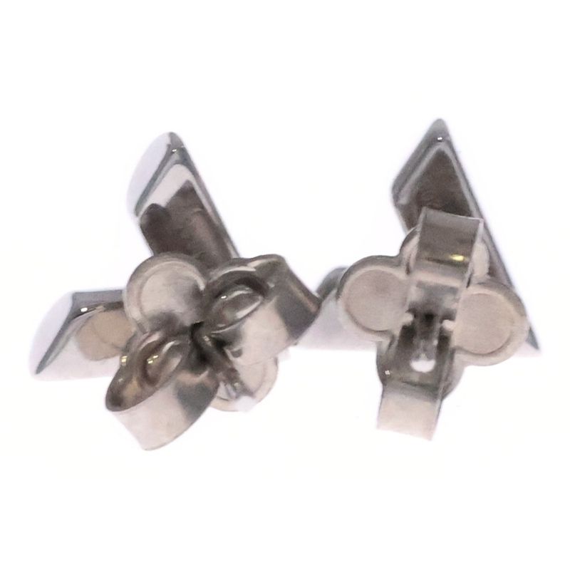 Louis Vuitton Essential V Earrings Metal Silver M63208 Accessory
