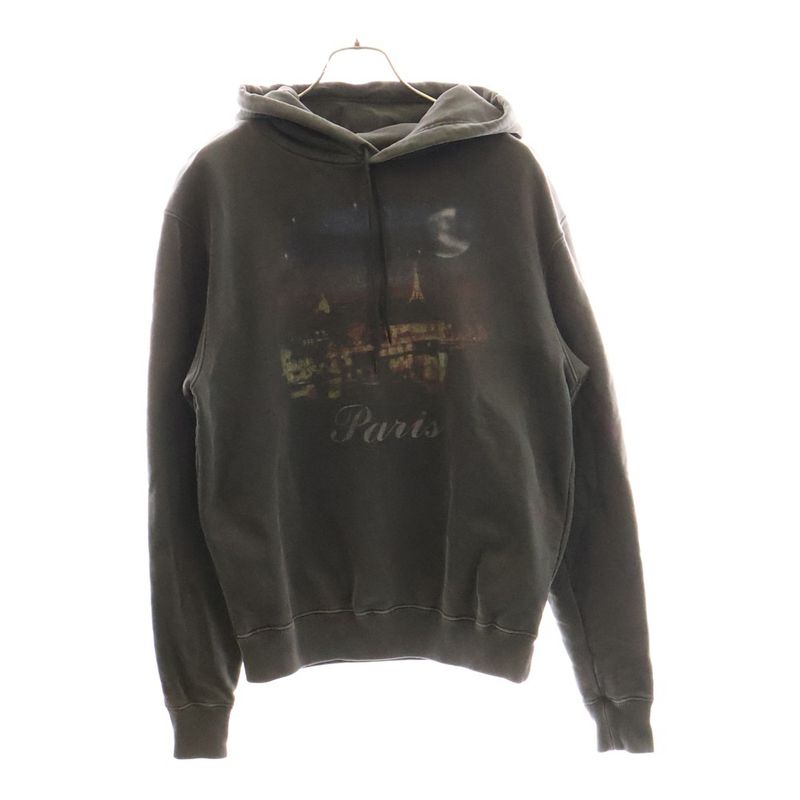 Balenciaga 17AW Paris Hoodie Pullover Paris Print Pullover Hoodie Grey 508191-ty