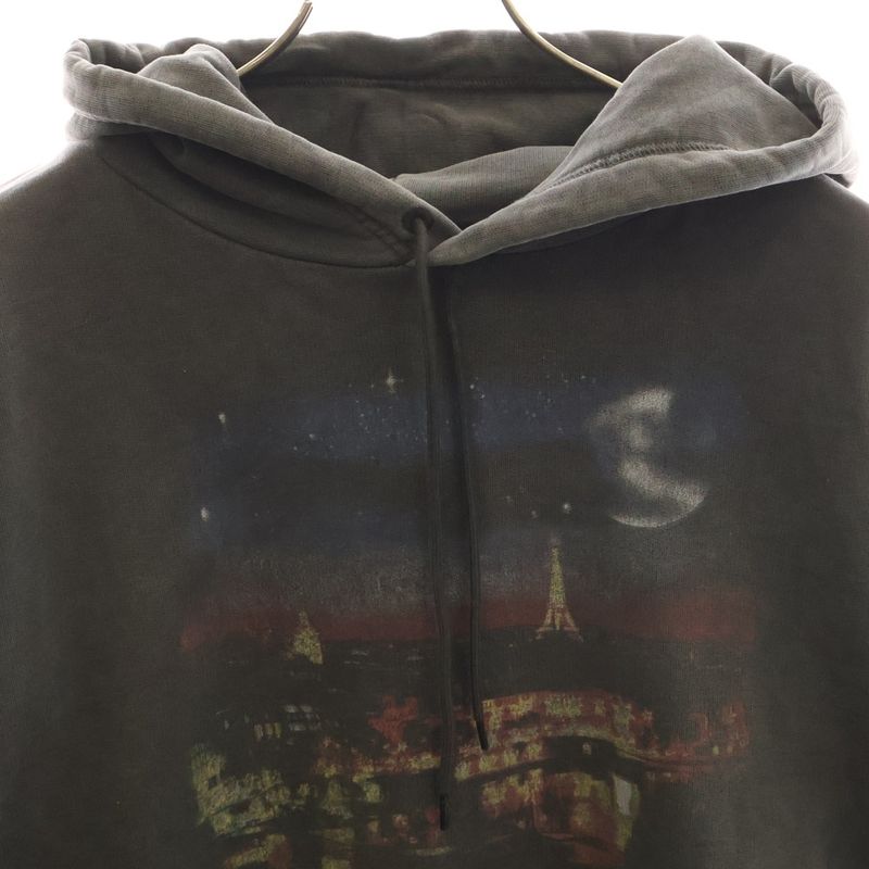 Balenciaga 17AW Paris Hoodie Pullover Paris Print Pullover Hoodie Grey 508191-ty