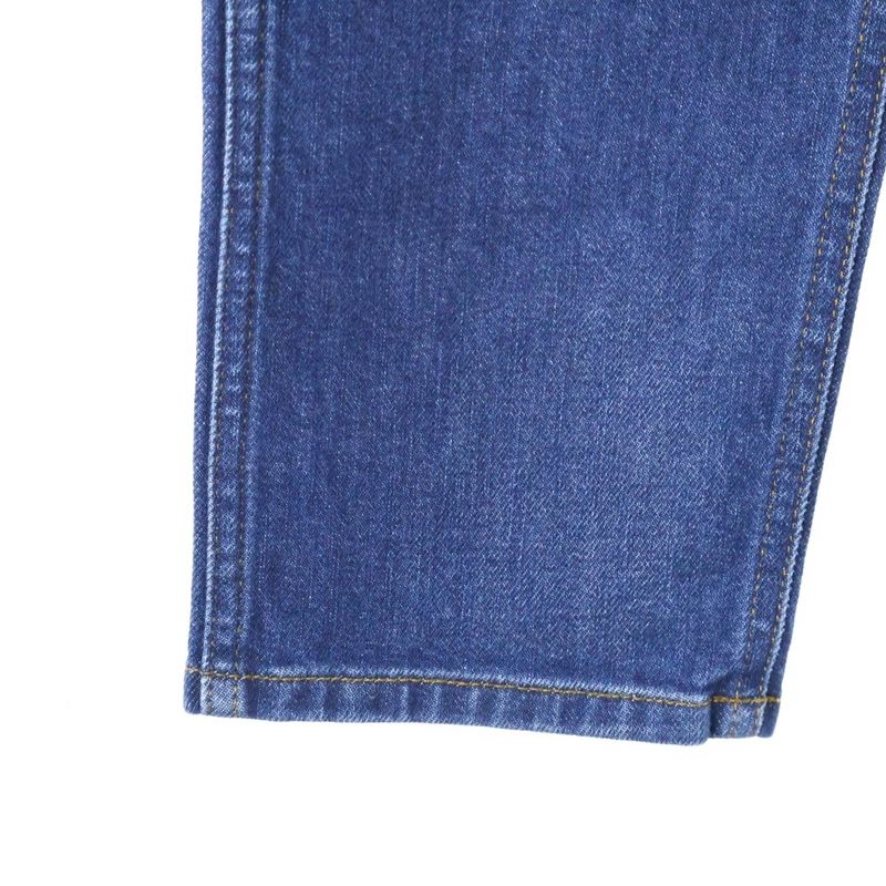 Gucci Vintage Logo Leather Patch Button Fly Washed Tapered Denim Pants Jeans