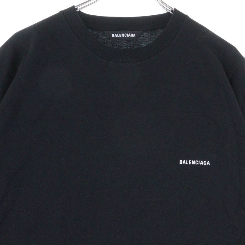 Balenciaga Front Logo Print Short-sleeved T-shirt Cut And Sewn 613968-tyk28