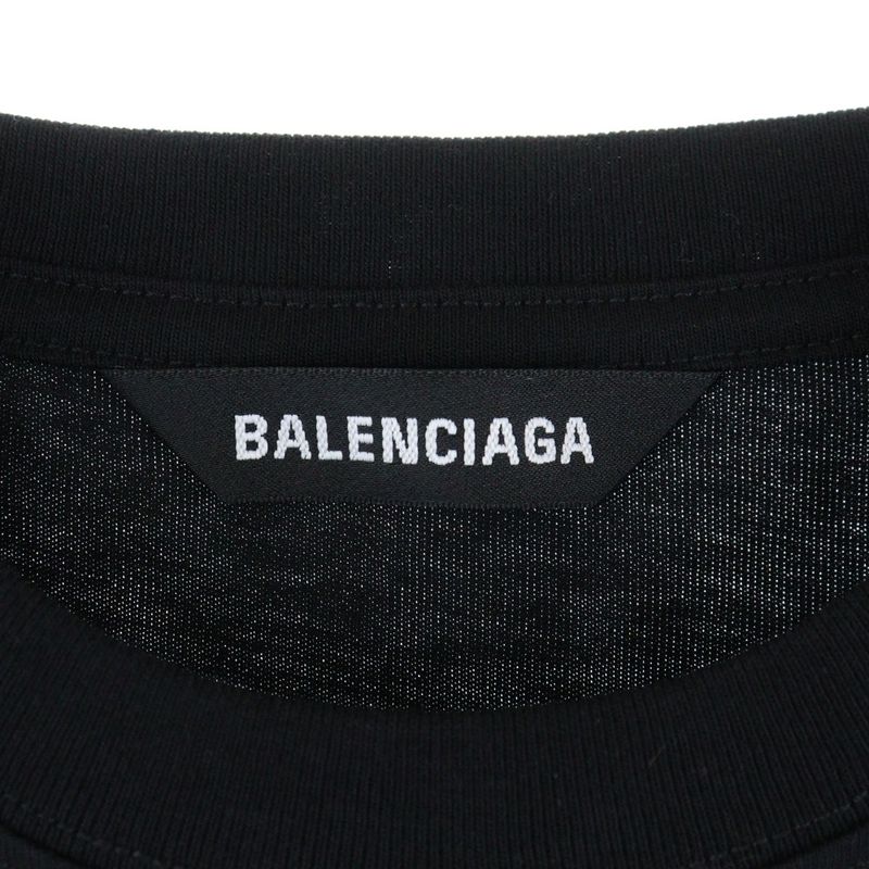 Balenciaga Front Logo Print Short-sleeved T-shirt Cut And Sewn 613968-tyk28