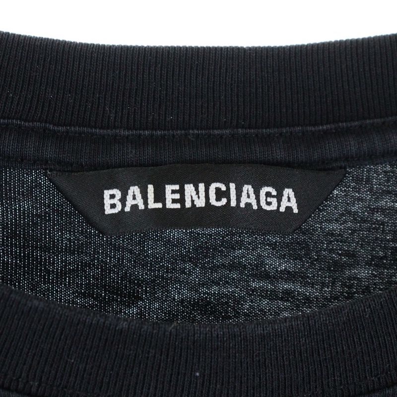 Balenciaga Front Logo Print Short-sleeved T-shirt Cut And Sewn 613968-tyk28