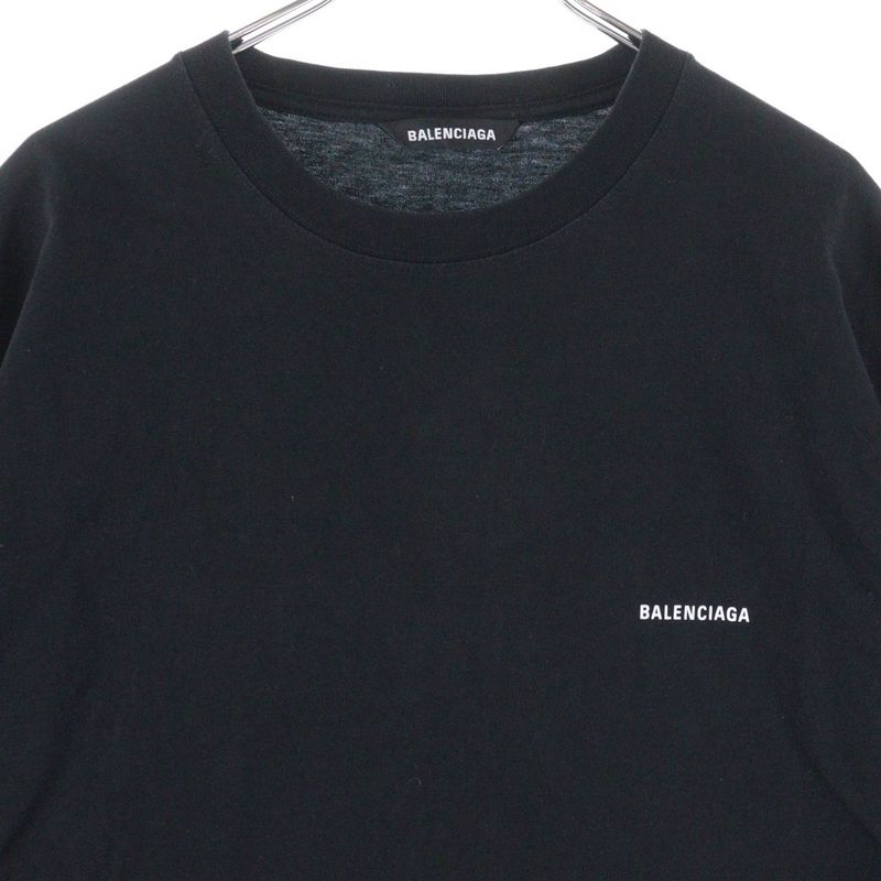 Balenciaga Front Logo Print Short-sleeved T-shirt Cut And Sewn 613968-tyk28