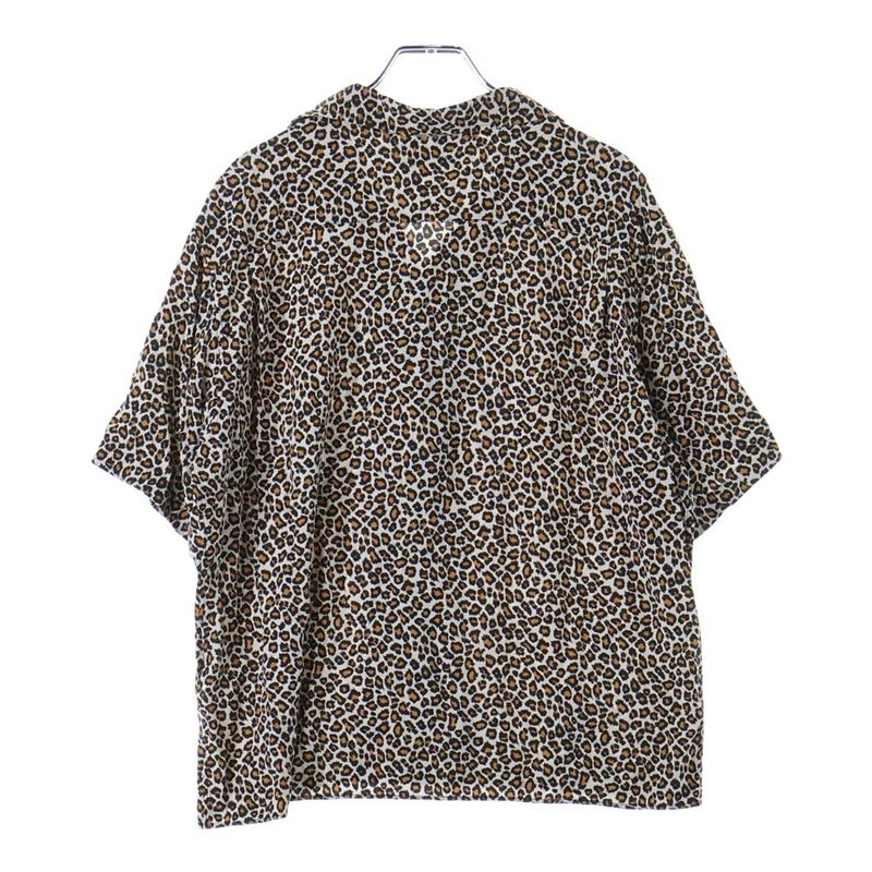 Celine 20AW Leopard Open Collar Rayon Short Sleeve Shirt Brown 2c036900h