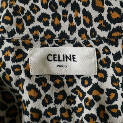 Celine 20AW Leopard Open Collar Rayon Short Sleeve Shirt Brown 2c036900h