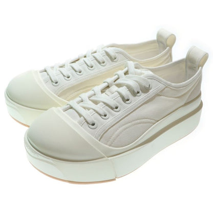 Bottega Veneta Vulcan Platform Canvas Low Cut Sneakers White
