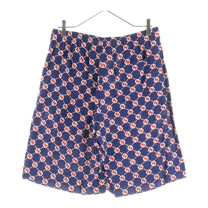 Gucci GG Hexagon All-over Silk Shorts Navy Red 654859 Zaf9w