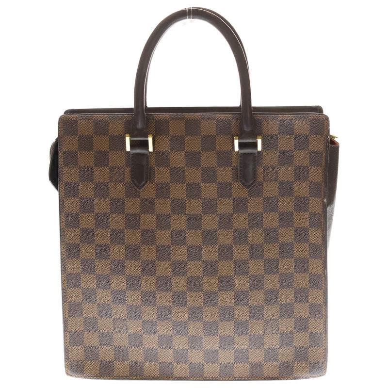 Louis Vuitton Venice PM Damier PVC Leather Hand Tote Bag Gold Hardware Brown
