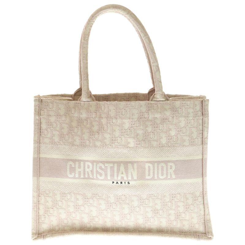 Christian Dior BOOK TOTE Book Tote Medium Oblique Canvas Hand Tote Bag Pink