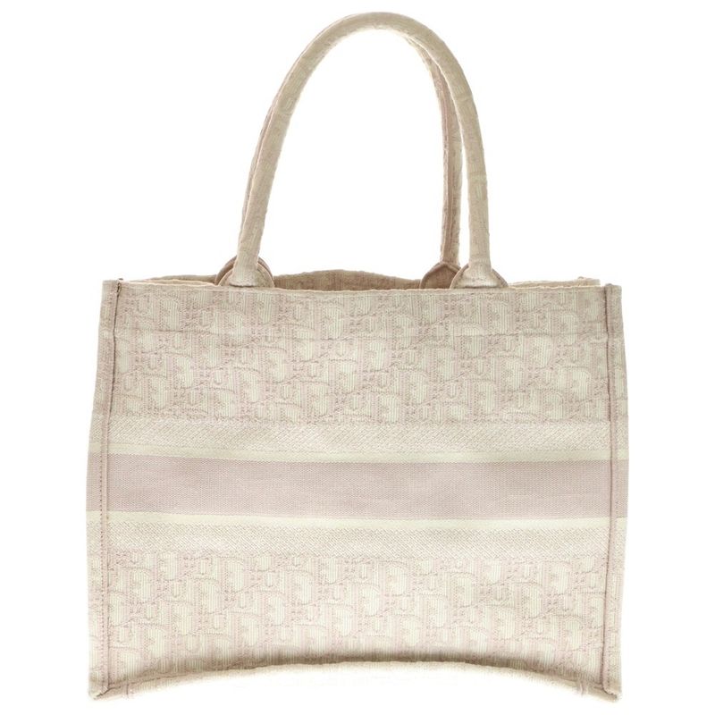 Christian Dior BOOK TOTE Book Tote Medium Oblique Canvas Hand Tote Bag Pink
