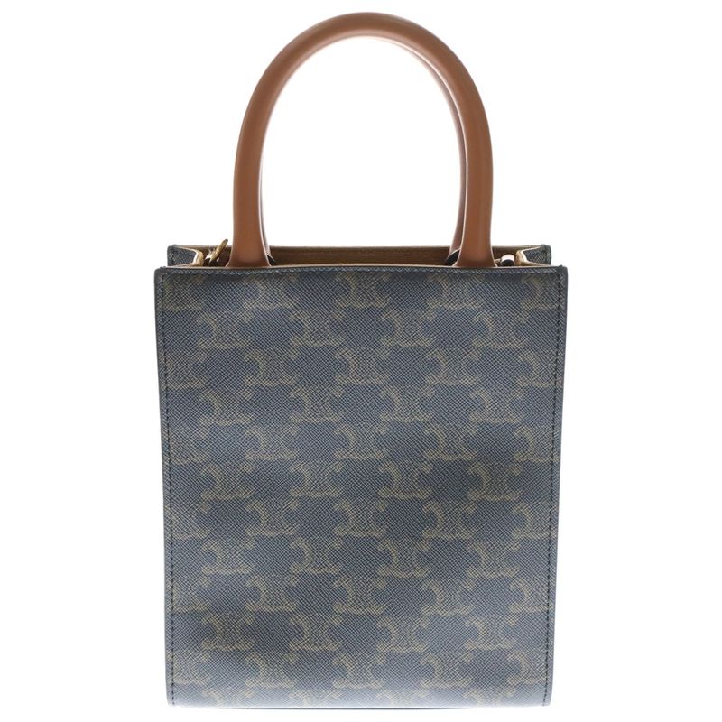 Celine Bertical Cabas Mini Triomphe Logo PVC Leather 2WAY Hand Shoulder Bag