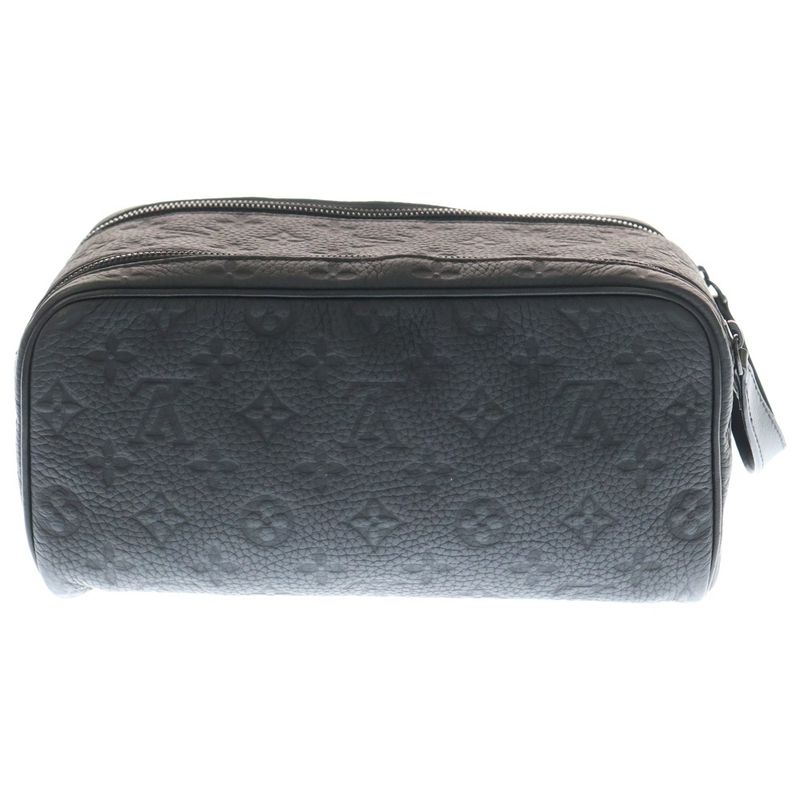 Louis Vuitton Dop Kit Monogram Taurillon Embossed Scuff Leather Hand Clutch