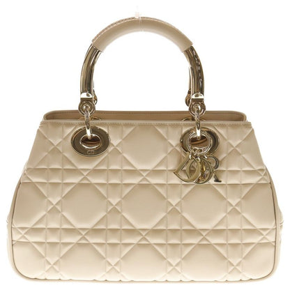 Christian Dior Lady 95.22 Medium Canage Lambskin Leather Hand Shoulder Bag Gold