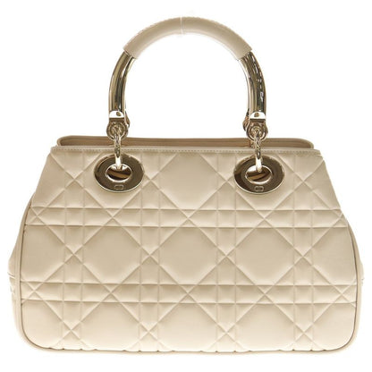 Christian Dior Lady 95.22 Medium Canage Lambskin Leather Hand Shoulder Bag Gold