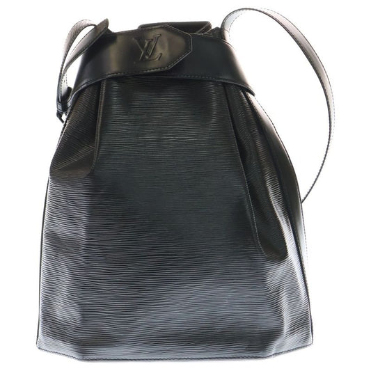 Louis Vuitton Sac Depaul Epi Leather Noir Black One Shoulder Bag Silver