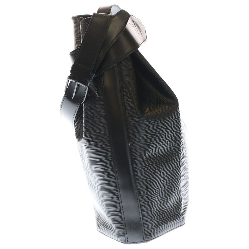 Louis Vuitton Sac Depaul Epi Leather Noir Black One Shoulder Bag Silver