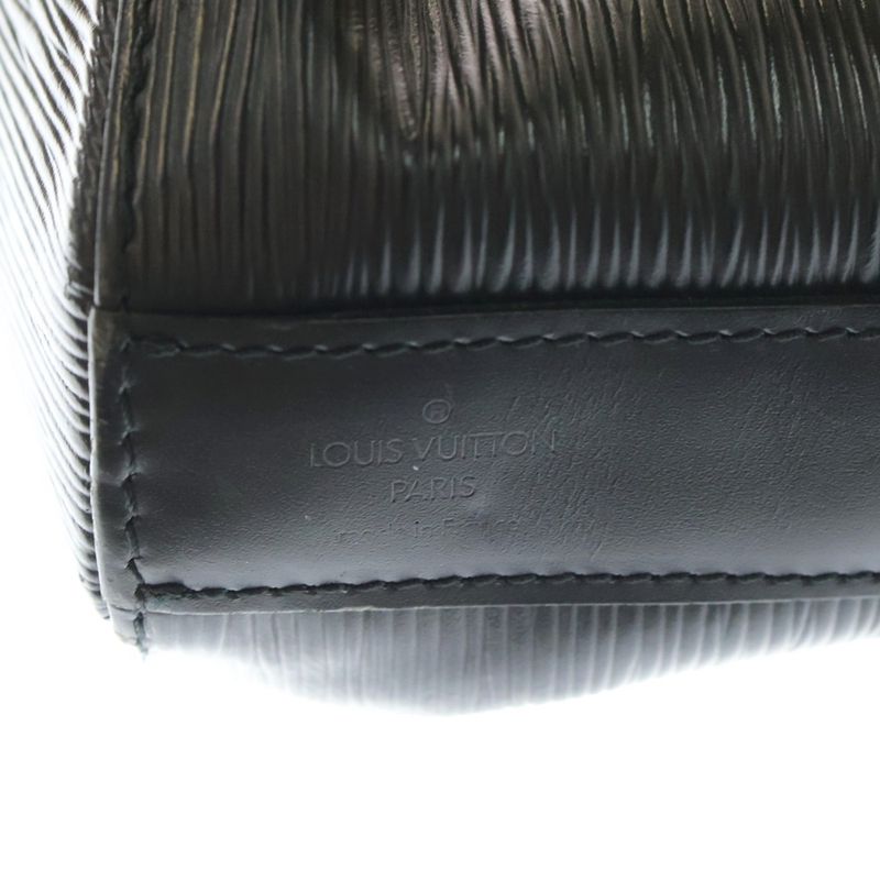 Louis Vuitton Sac Depaul Epi Leather Noir Black One Shoulder Bag Silver