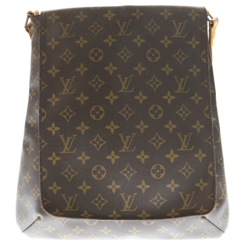 Louis Vuitton Monogram Musette Shoulder Bag Brown Pvcleather M51256 Gold