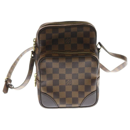 Louis Vuitton Damier Amazon Shoulder Bag Mini Bag Brown Leather X PVC N48074