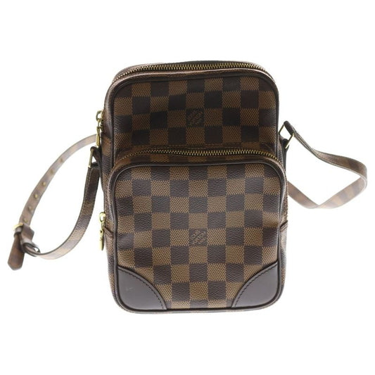 Louis Vuitton Damier Amazon Shoulder Bag Mini Bag Brown Leather X PVC N48074