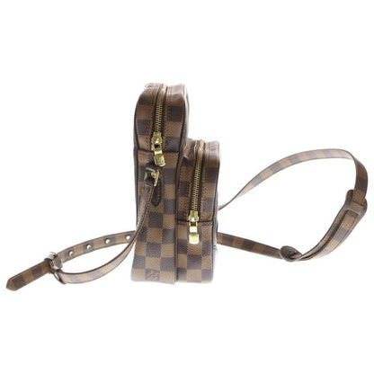 Louis Vuitton Damier Amazon Shoulder Bag Mini Bag Brown Leather X PVC N48074
