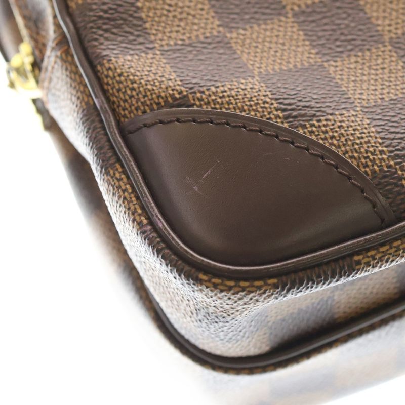 Louis Vuitton Damier Amazon Shoulder Bag Mini Bag Brown Leather X PVC N48074