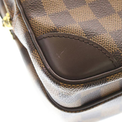 Louis Vuitton Damier Amazon Shoulder Bag Mini Bag Brown Leather X PVC N48074